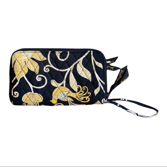 Vera Bradley Handbags - VERA Bradley Black & Yellow Wristlet